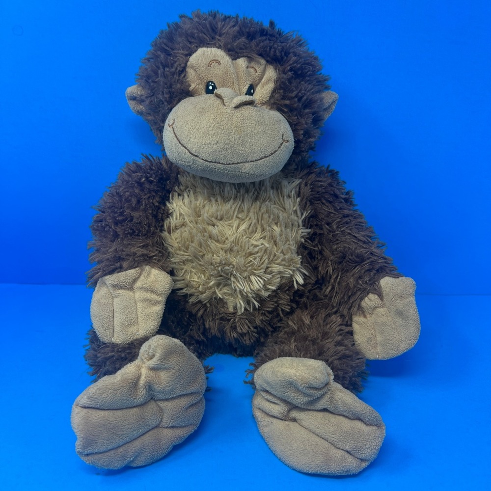 Napco Monkey Plush 18 Inch Brown Shaggy Vintage 2005 Stuffed Animal